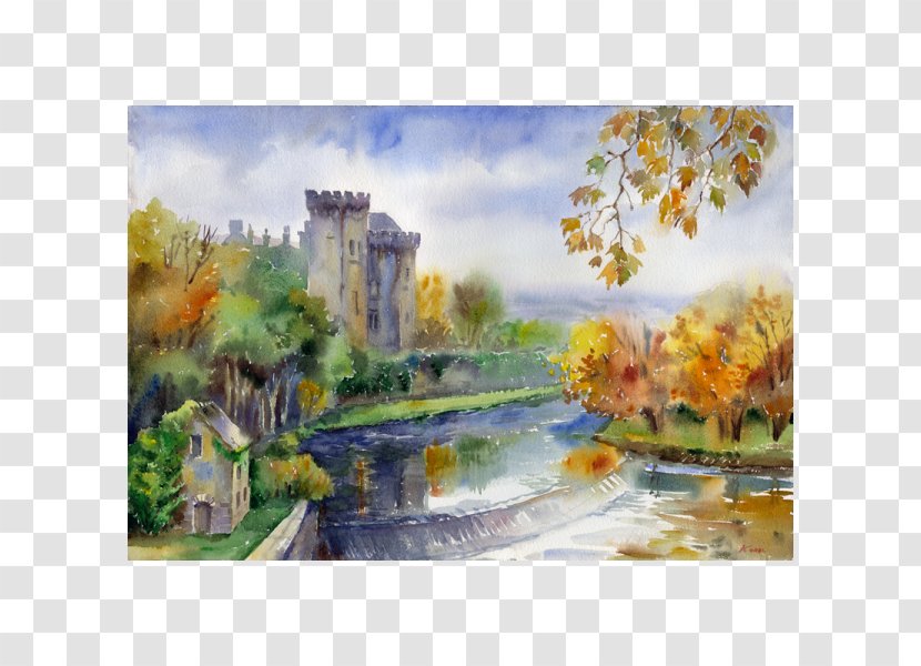 Watercolor Painting Rock Of Cashel Galway Art - Castle Transparent PNG