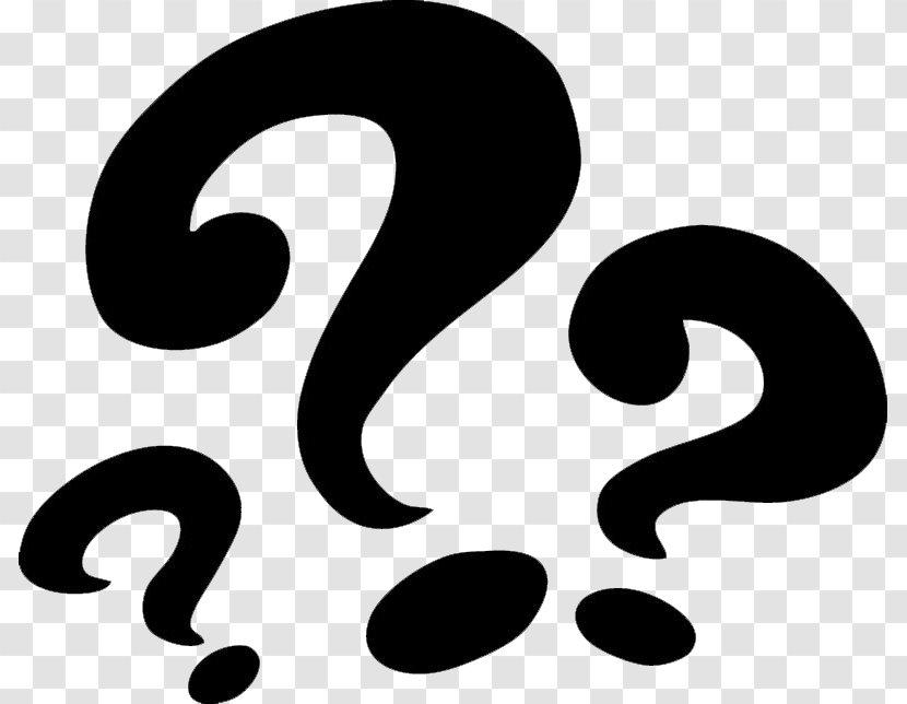 Question Mark Clip Art - Black And White - Drawing Transparent PNG