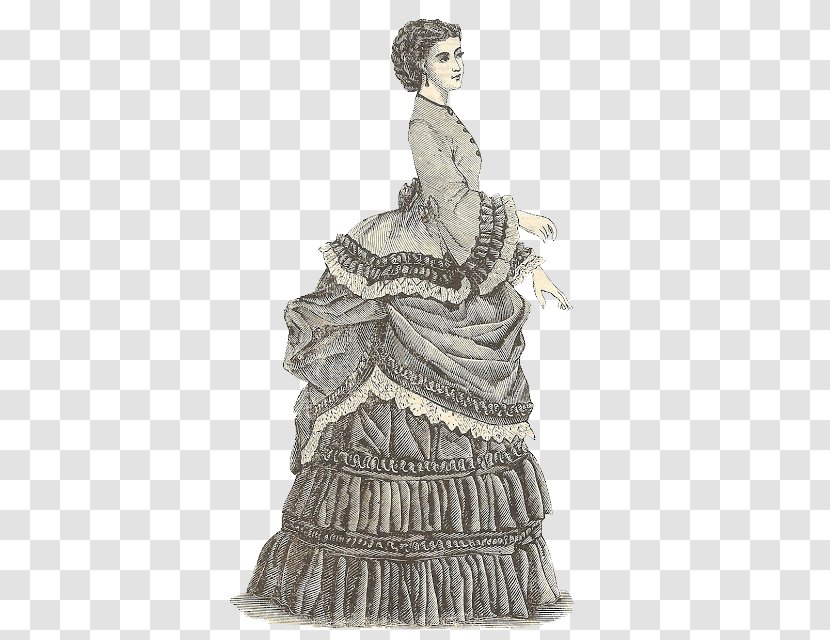 Fashion Illustration French Victorian Design - Costume - Dress Transparent PNG