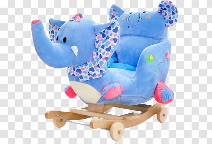 Plush Stuffed Toy Child Elephant - Blue Shaking The Car Transparent PNG
