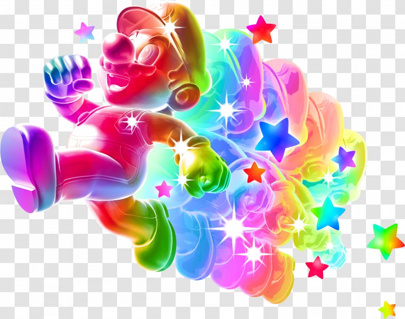 Super Mario Galaxy 2 Bros. Kart Wii - New Bros - Rainbow Transparent PNG