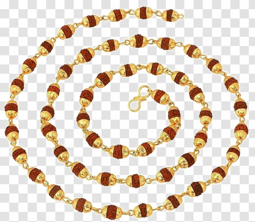 Rudraksha Japamala Gold Earring Buddhist Prayer Beads - Body Jewelry Transparent PNG