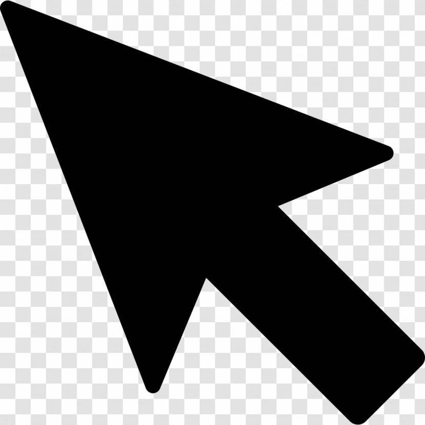 Pointer Arrow - Black Transparent PNG