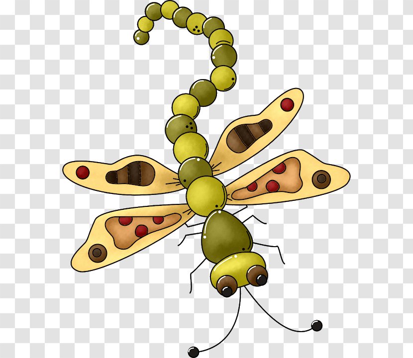 Insect Butterfly Dragonfly Bee Clip Art - Butterflies And Moths Transparent PNG