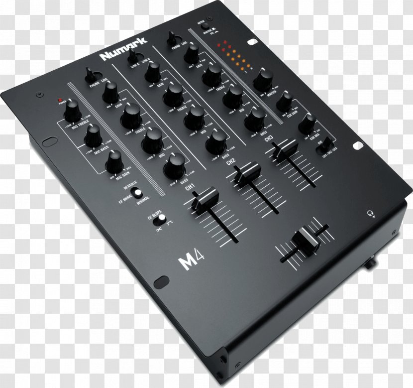 DJ Mixer Numark M4 Audio Mixers Disc Jockey Industries - Electronic Instrument - Turntable Transparent PNG
