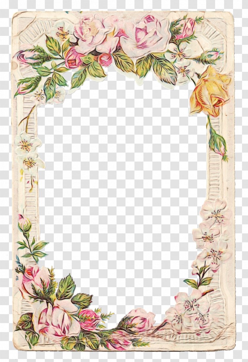 Vintage Floral Frame - Borders And Frames - Wildflower Interior Design Transparent PNG