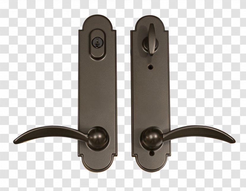 Door Handle Lock Bronze Brass - Pinl Transparent PNG