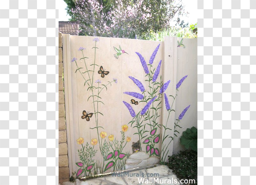 Mural Painting Wall Decal Garden - Purple - Murals Transparent PNG
