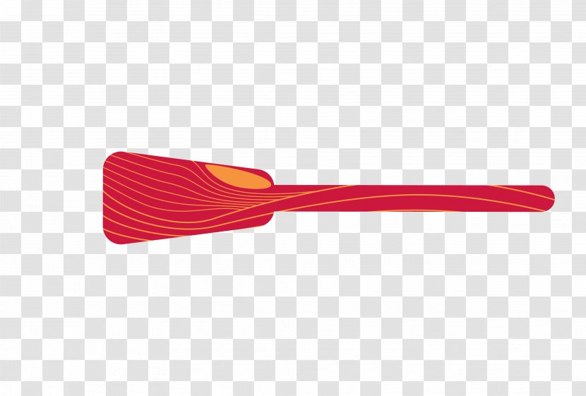 Spoon - Red - Wooden Paddle Boat Transparent PNG
