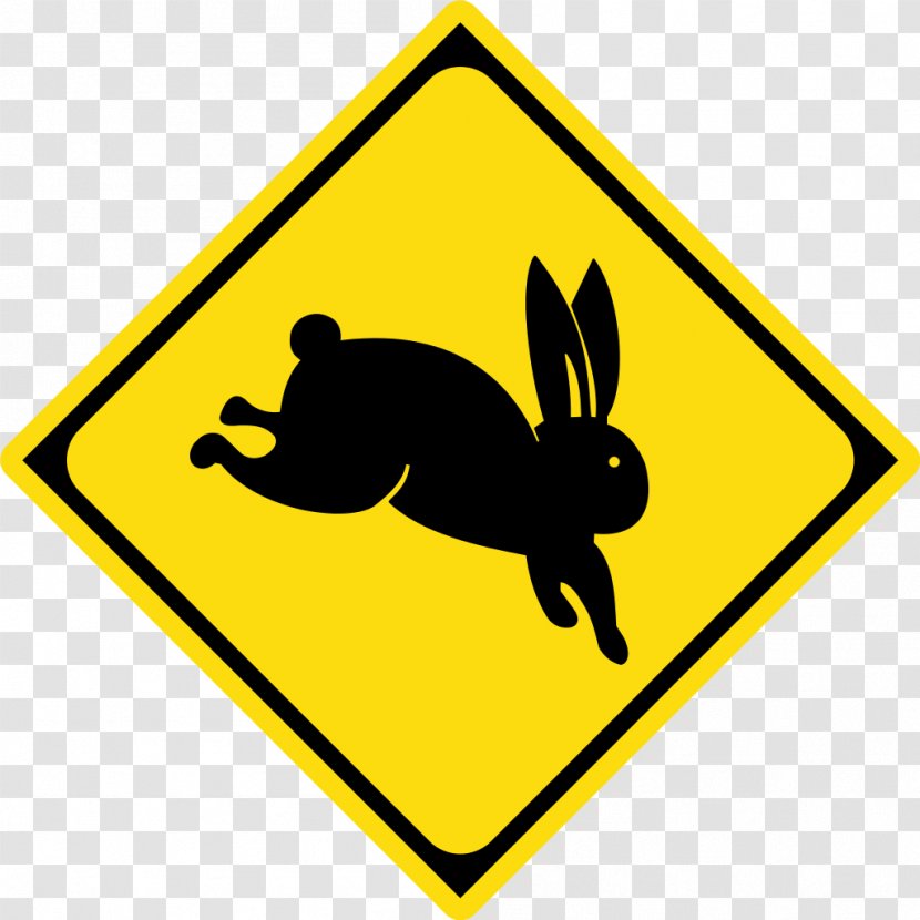 Traffic Sign Warning Road Cattle - Rabbit - Crossing Transparent PNG