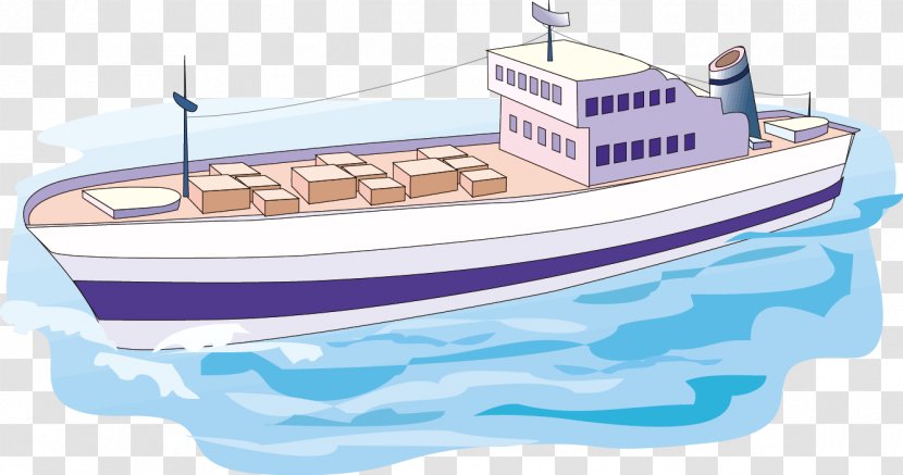 Yacht Cargo Ship Watercraft - Naval Architecture - Box On The Deck Of Transparent PNG