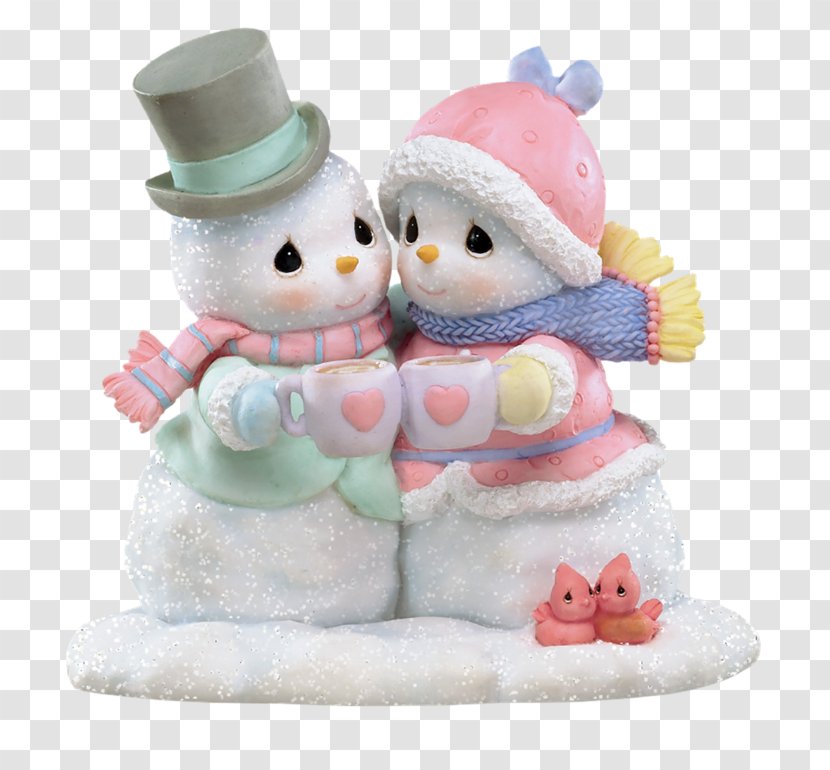 Precious Moments, Inc. Figurine Snowman Gift Christmas Village - Hat - Hugging Transparent PNG