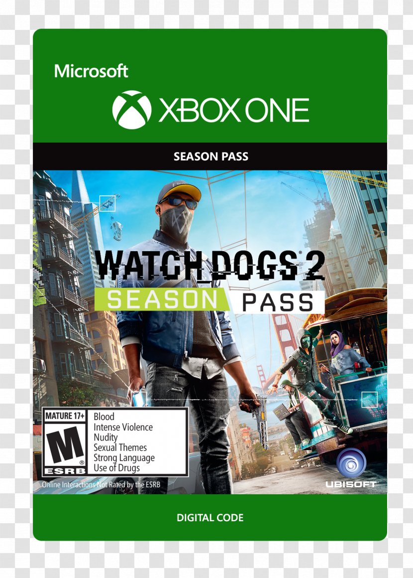 Watch Dogs 2 Extinction Xbox One 360 - Playstation 4 - Itunes Gift Card Transparent PNG