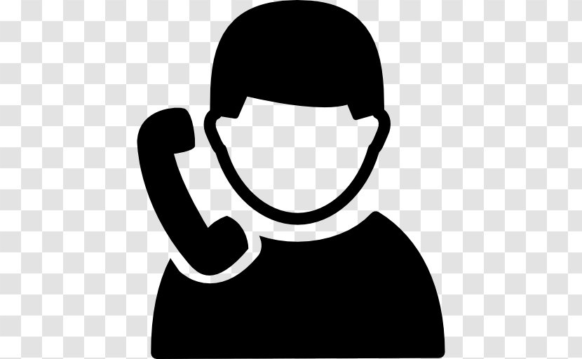 Clip Art Telephone Call - Blackandwhite - Monochrome Photography Transparent PNG