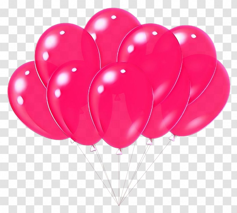 Birthday Balloon Cartoon - Anniversary - Love Magenta Transparent PNG