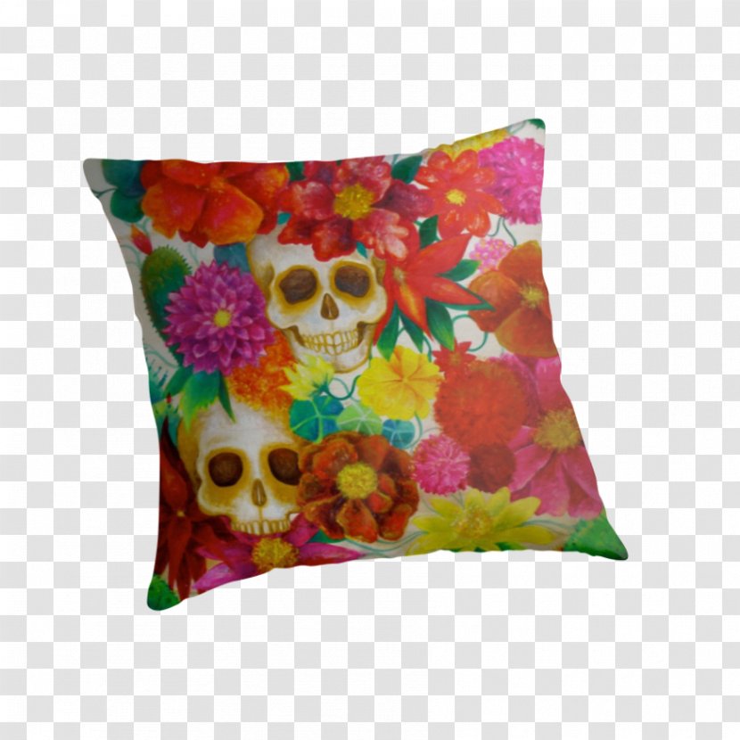 T-shirt Canvas Print Printing Art - Throw Pillow - MEXICAN FLOWERS Transparent PNG