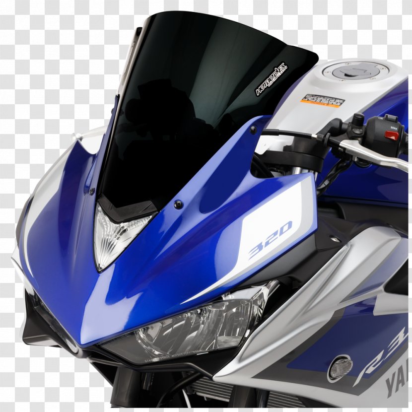 Windshield Yamaha YZF-R3 YZF-R1 Motorcycle Helmets Motor Company - Fairing - R3 Transparent PNG