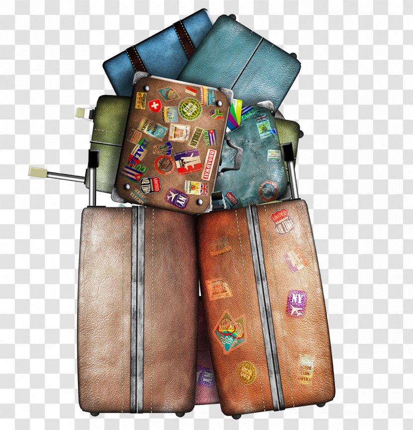 Suitcase Travel Train Baggage Box - Tourism - Labeling Transparent PNG