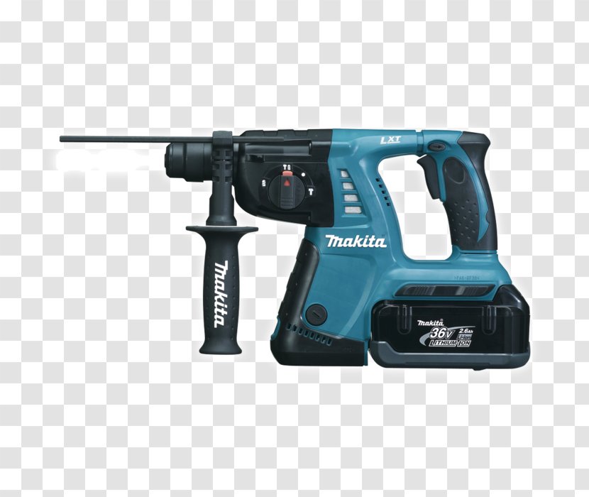 MAKITA BHR261RDE 36V 3-Function SDS+ Rotary Hammer Drill Augers Cordless Transparent PNG