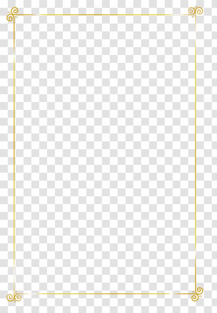 Line Angle Point Material - European And American Style Gold Border Vector Transparent PNG