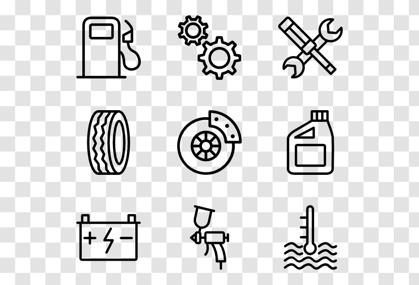 Drawing Icon Design Clip Art - Black And White - Vector Auto Repair Transparent PNG