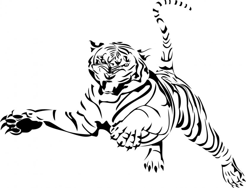 Bengal Tiger Lion Felidae Coloring Book - Wildlife Transparent PNG