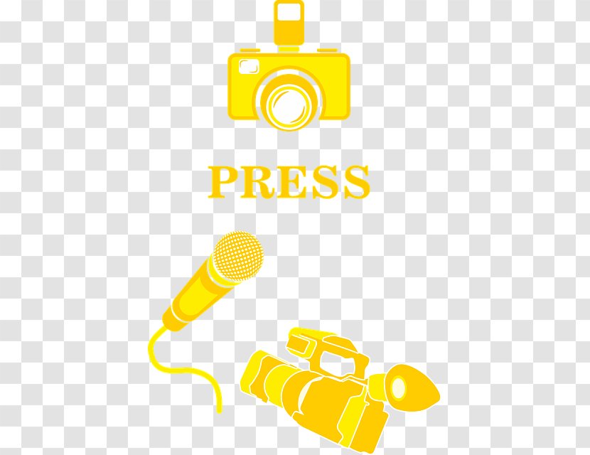Microphone Clip Art Photograph - Yellow - News Transparent PNG
