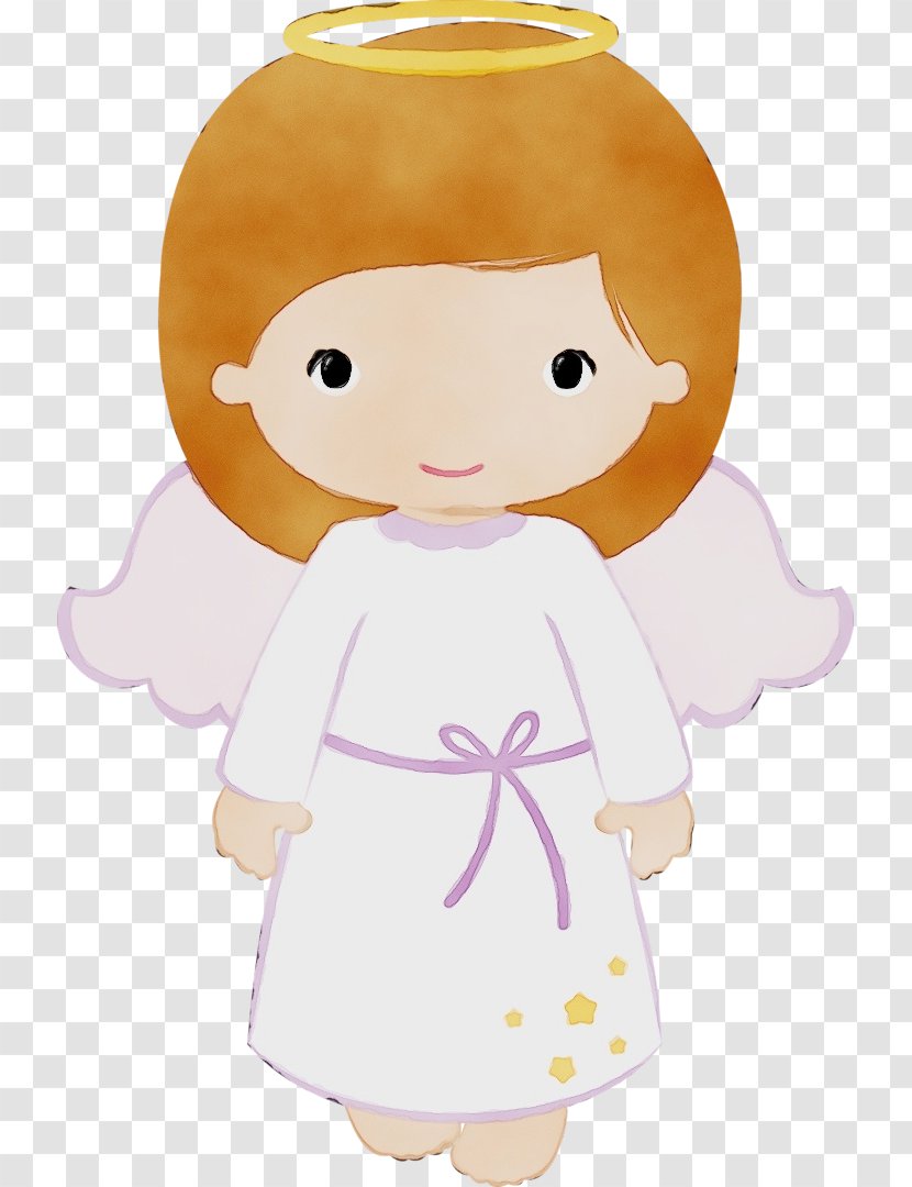 Cartoon Angel Toy Doll Clip Art - Brown Hair - Child Transparent PNG