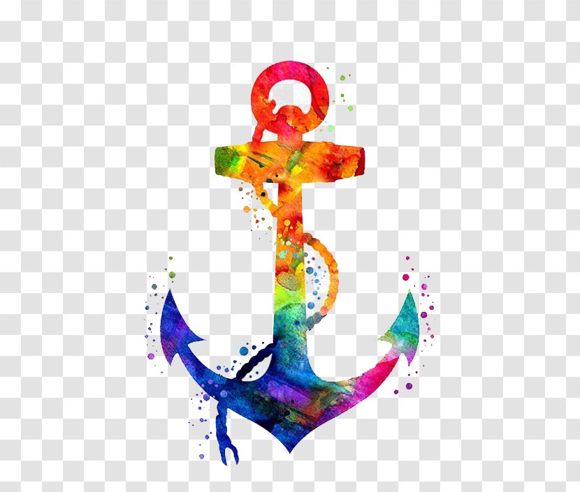 Anchor Drawing Watercolor Painting Coloring Book - Color Transparent PNG