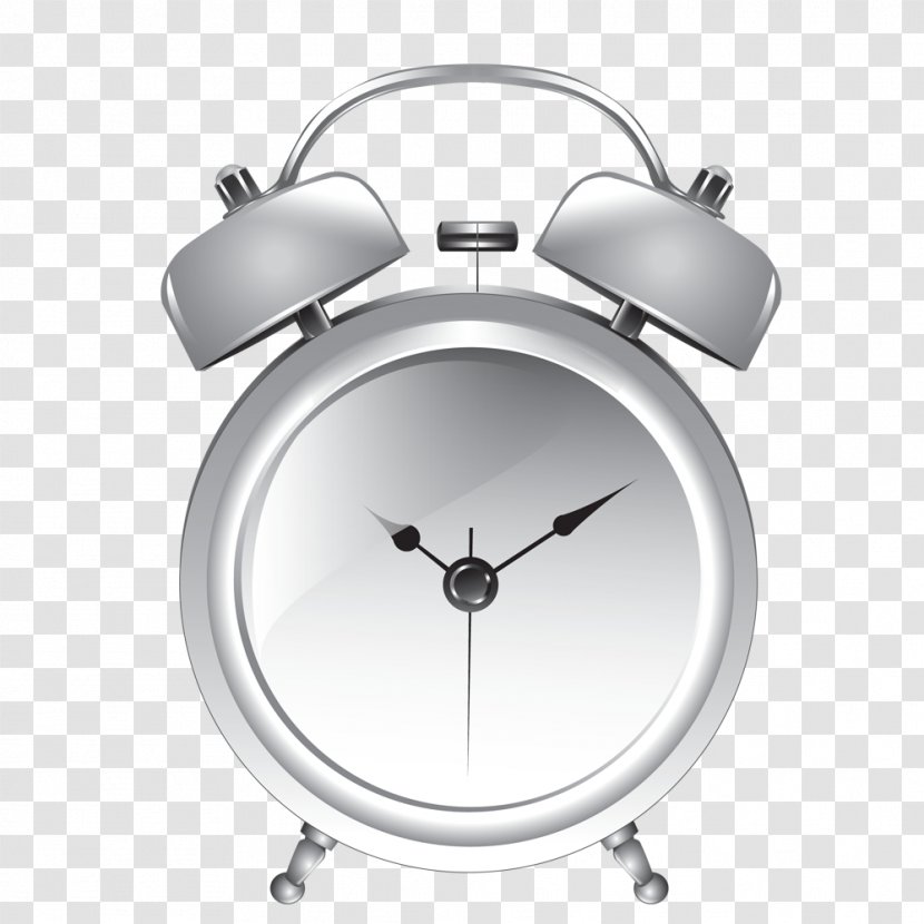 Alarm Clock Table Silver - Small Transparent PNG
