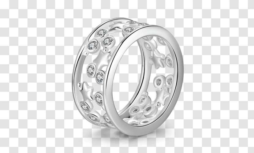 Wedding Ring Silver Material - Stars In The Sky Transparent PNG
