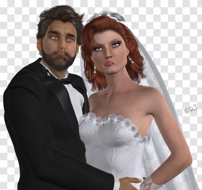 Wedding Dress Bride Marriage Veil - Flower - Groom And Transparent PNG