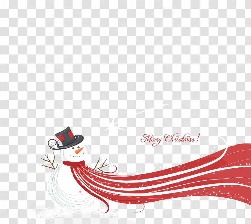 Snowman Christmas Scarf - Winter Transparent PNG
