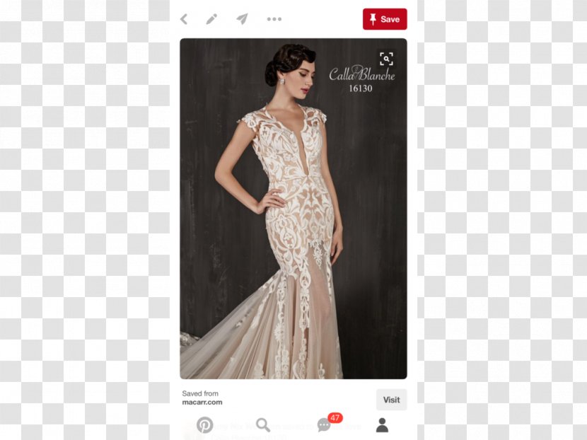 Gown Wedding Dress Cocktail Haute Couture - Silhouette - Mermaid Transparent PNG