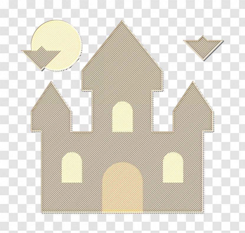 Castle Icon Dracula Halloween - Arch - Beige Transparent PNG