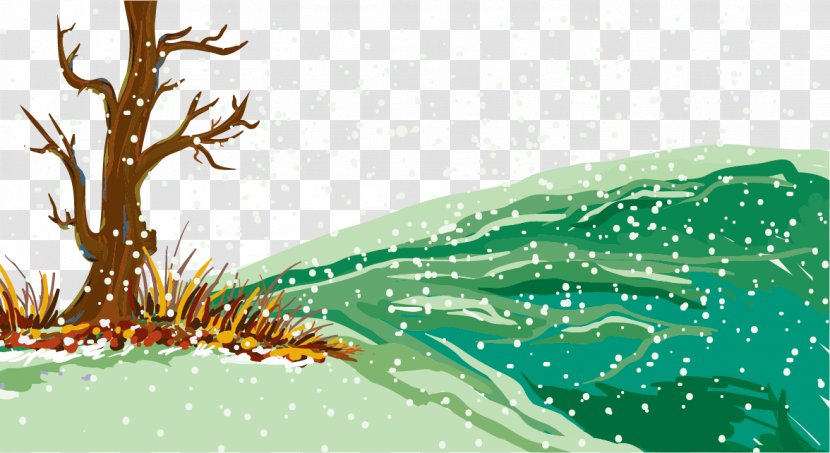 Snow Tree Euclidean Vector - Ecosystem - Snowy Trees Material Transparent PNG