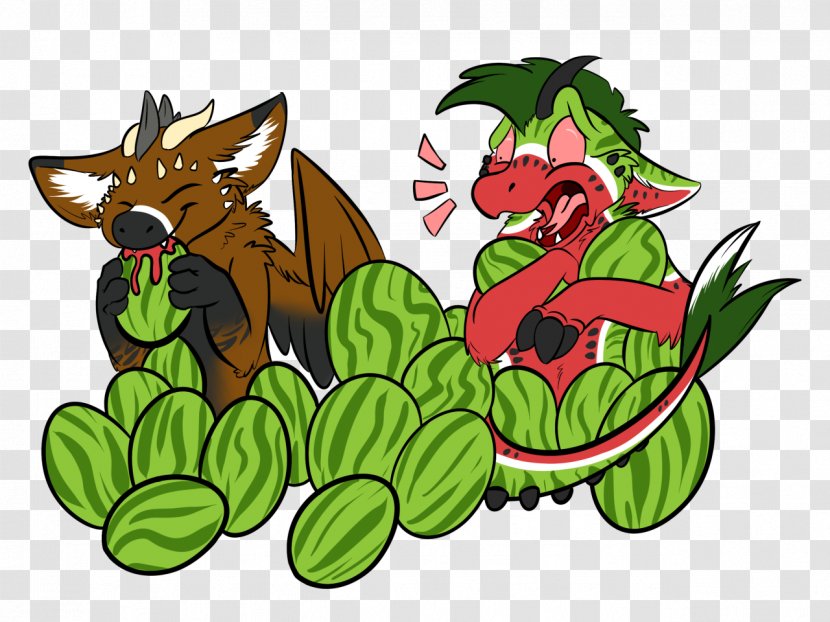 Furry Fandom Work Of Art Dragon Character - Mythical Creature - Watermelon Transparent PNG