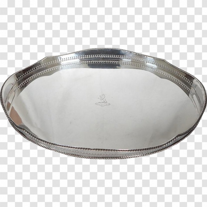 Tray Platter Silver Plate Tableware - Salver Transparent PNG