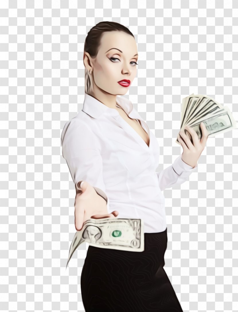 White Cash Money Arm Beige - Finger - Paper Transparent PNG