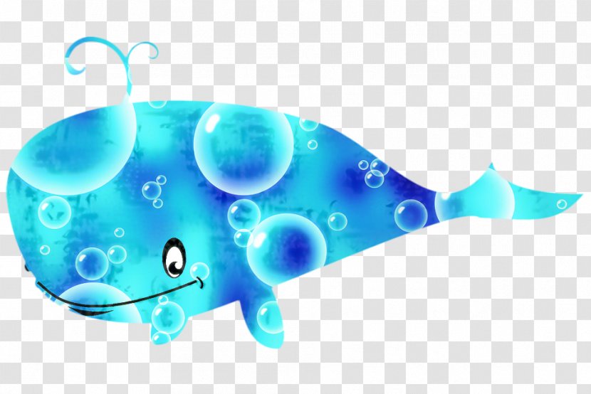Whale Cartoon - Fish - Electric Blue Transparent PNG