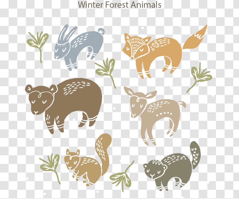 Forest Animals Squirrel Illustration - Animal - Winter Transparent PNG