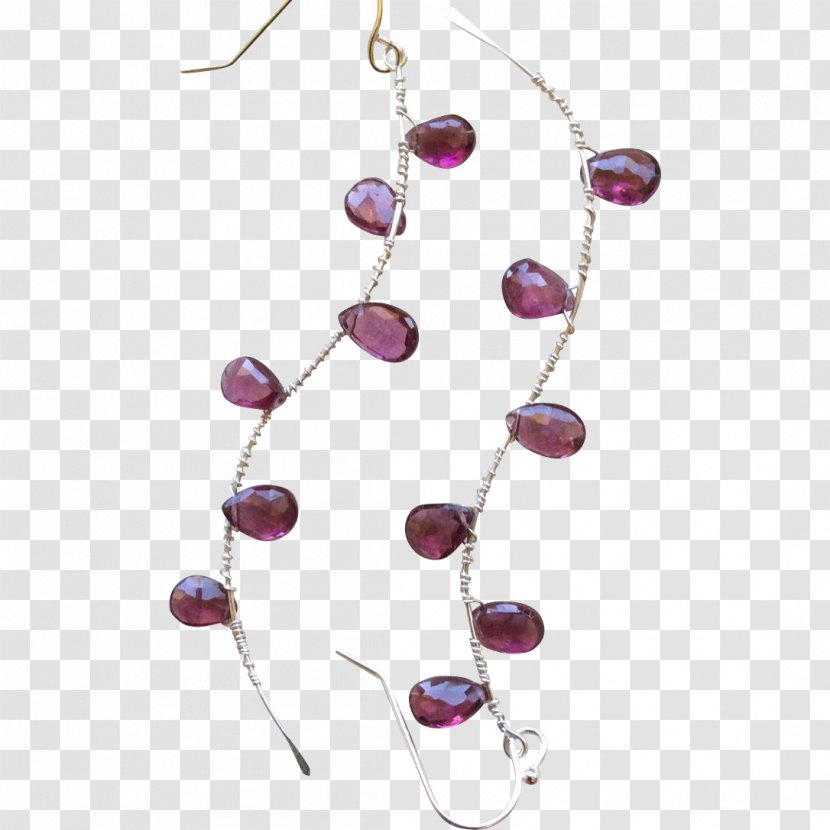 Earring Amethyst Necklace Bead Jewellery - Garnet Twig Ring Transparent PNG