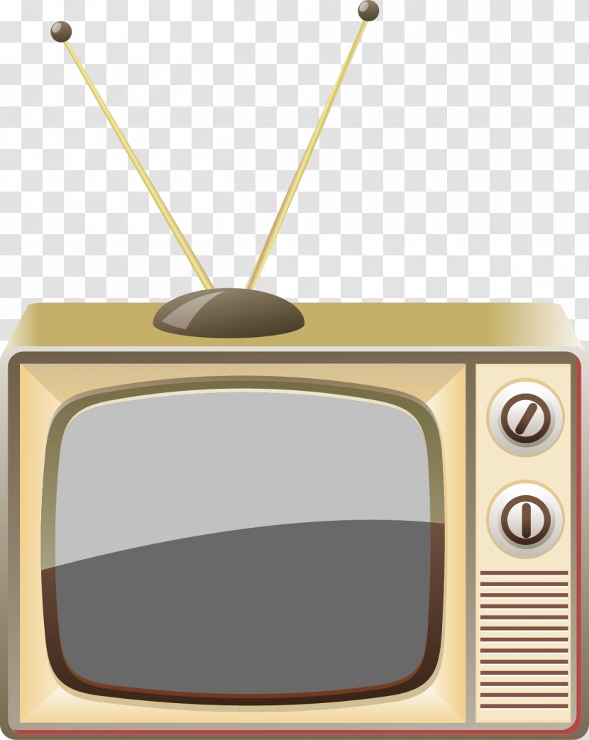 Television Set Drawing Clip Art - Yellow - TV Vector Material Transparent PNG