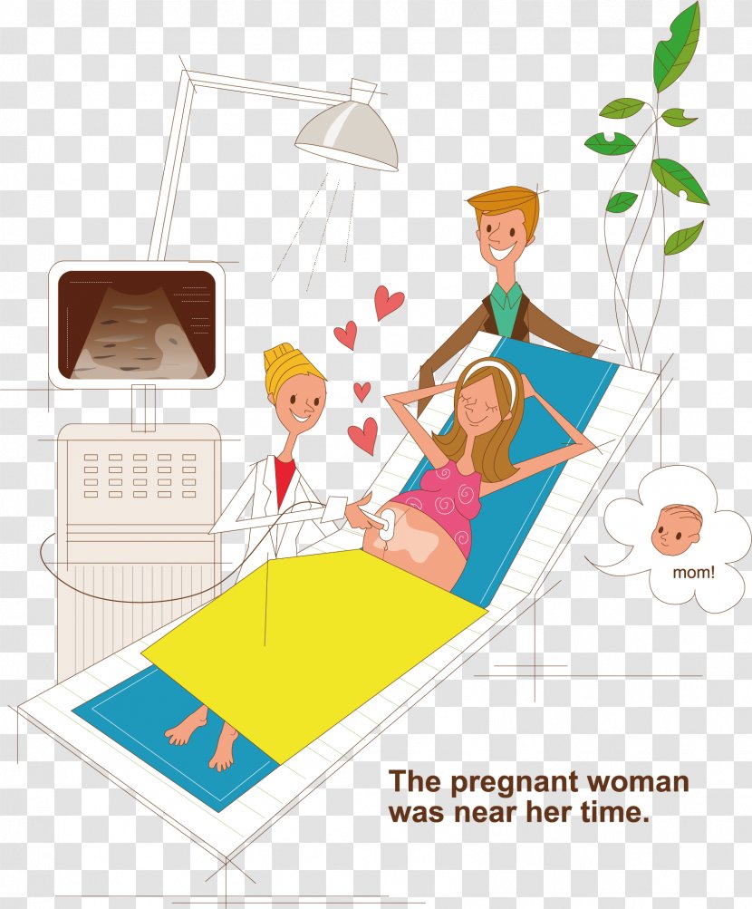 Husband Wife Childbirth Woman - Male - Vector Pregnant Women Check Transparent PNG