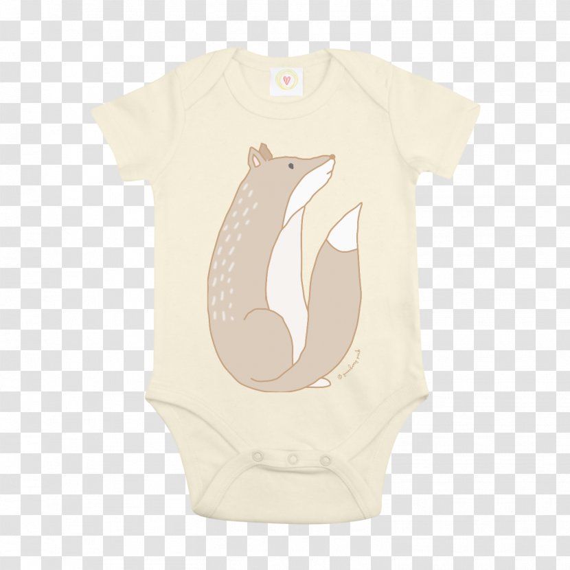Sleeve Neck Animal Font - White - Fox Baby Transparent PNG