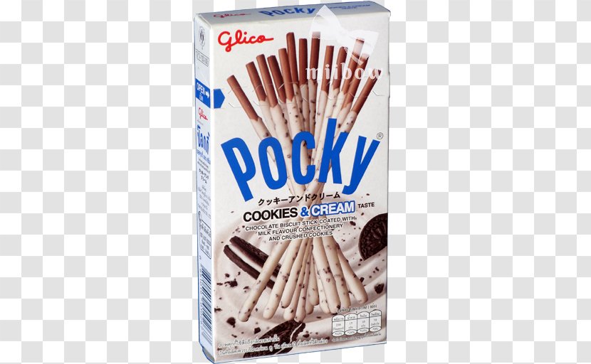 Pocky Cookies And Cream Biscuits Ezaki Glico Co., Ltd. - Biscuit - Chocolate Transparent PNG