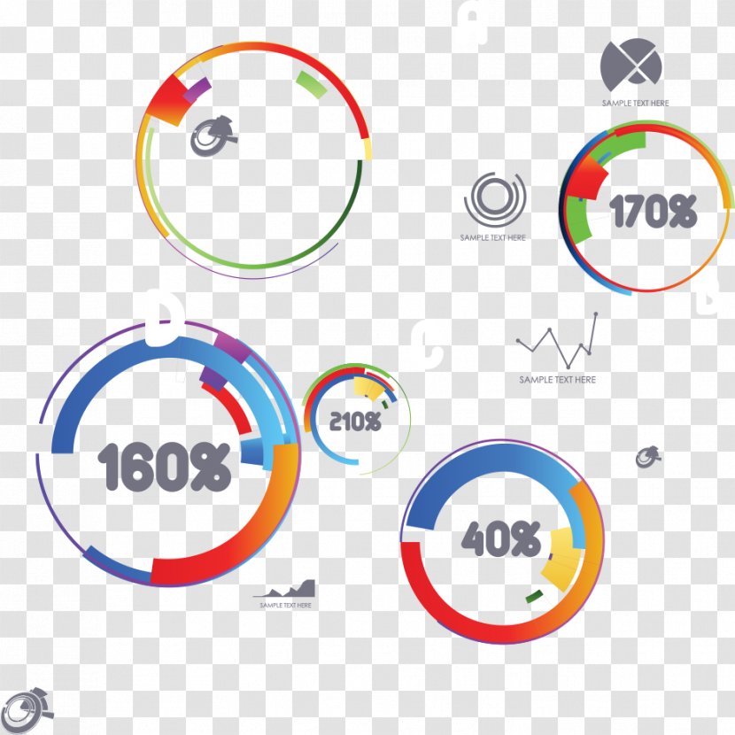 Circle Chart Infographic Information - Vector Color Ring Transparent PNG