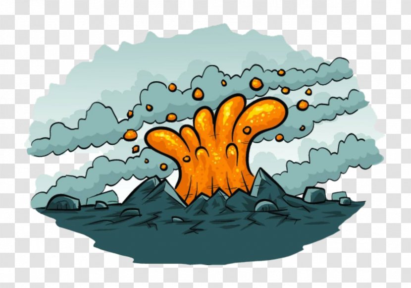 Volcano Cartoon Royalty-free Lava Photography - Eruption Transparent PNG