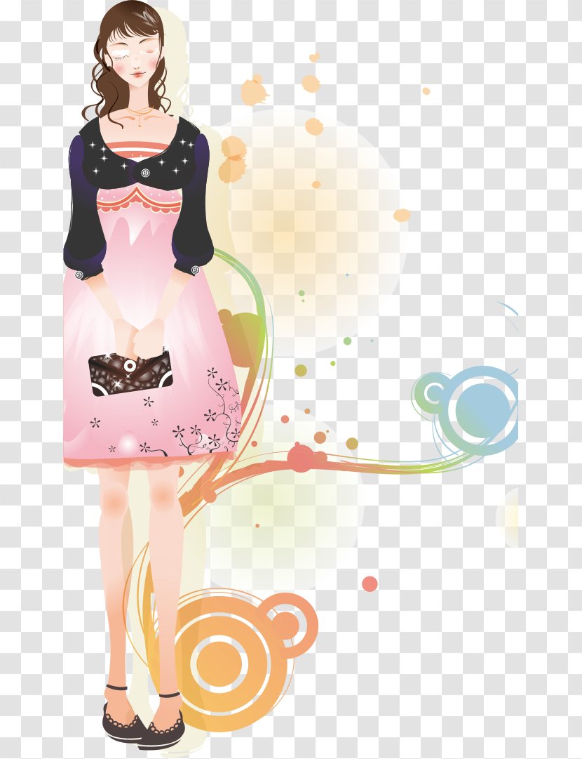 Woman Illustration - Flower - Introverted Women Transparent PNG