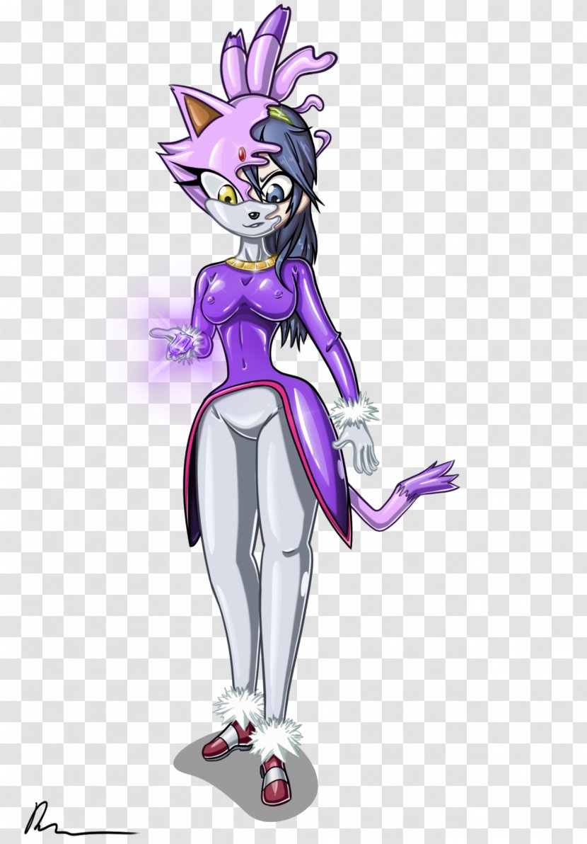 Blaze The Cat Amy Rose Catsuit Clothing - Silhouette Transparent PNG